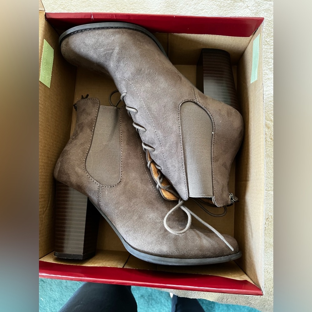 Brown boots. Size 10. From Dress Barn. Never worn.